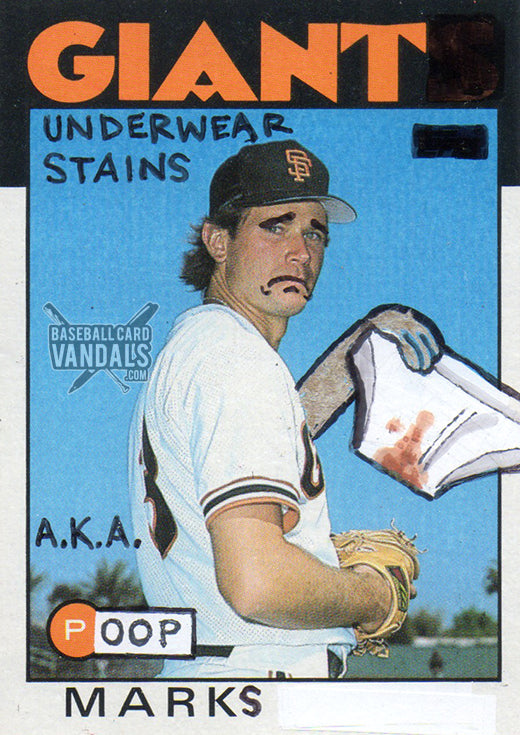 Giant Underwear Stains AKA Poop Marks – Baseball Card Vandals