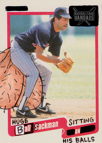 Huge Ball Sack Man Sitting On His Balls