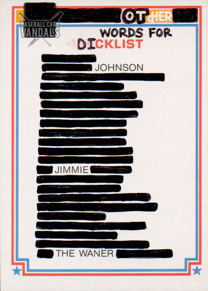Other Words For Dick List: Johnson, Jimmie, The Waner