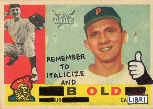 Remember To Italicize And Bold Ur Calibri